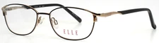 ELLE EL13348 BK Black Womens Semi Cat Eye Full Rim Eyeglasses 50-16-135 B:32