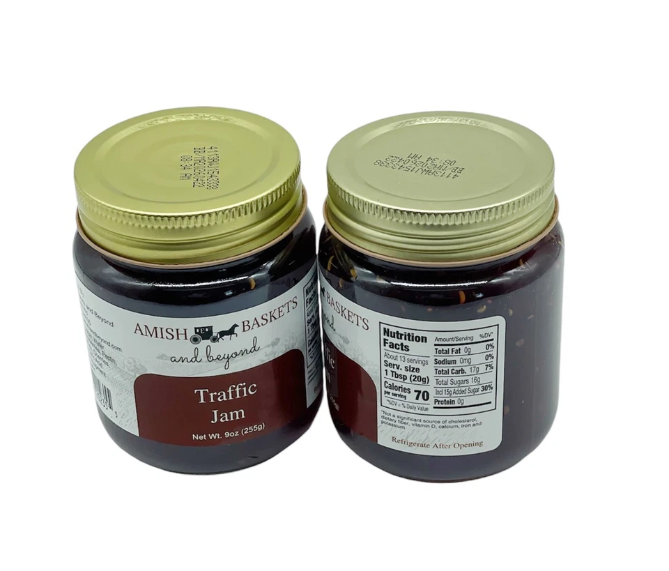Amish Baskets Traffic Jam no transgénico vegano todo natural - 9 oz - 2 frascos Foto 2 de 4