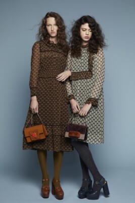 ORLA KIELY Plum Velvet Jacquard Tweed Sweet Pea Bag UK