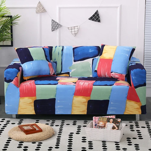 Printed Slipcover Sofa Covers Spandex Stretch Couch Cover Furniture Protector - Picture 38 of 89