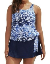 NWOT Swimsuits For All 2 Piece Tankini Women's Tank Skirt 22