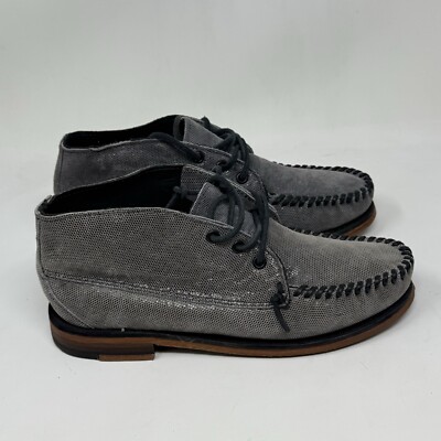 Sebago Six Degrees Chukka Boots Womens 9 Gray Sparkle Suede 3 Eye Lace Up Casual