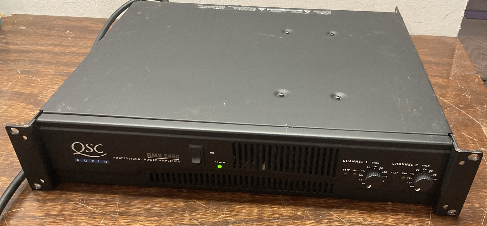 QSC Rmx2450 Power Amplifier RMX 2450 Amp 6504 Ohm W/ Manual OEM POWER