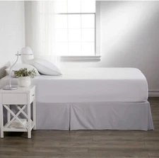 ✨ienjoy Home Bed Skirt- Light Gray- King Size 78”Long 80” Wide With A 14” Drop