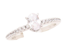 925 Sterling Silver Vintage Ring Minimalist CZ Wedding Ring Sz 7 RG30443