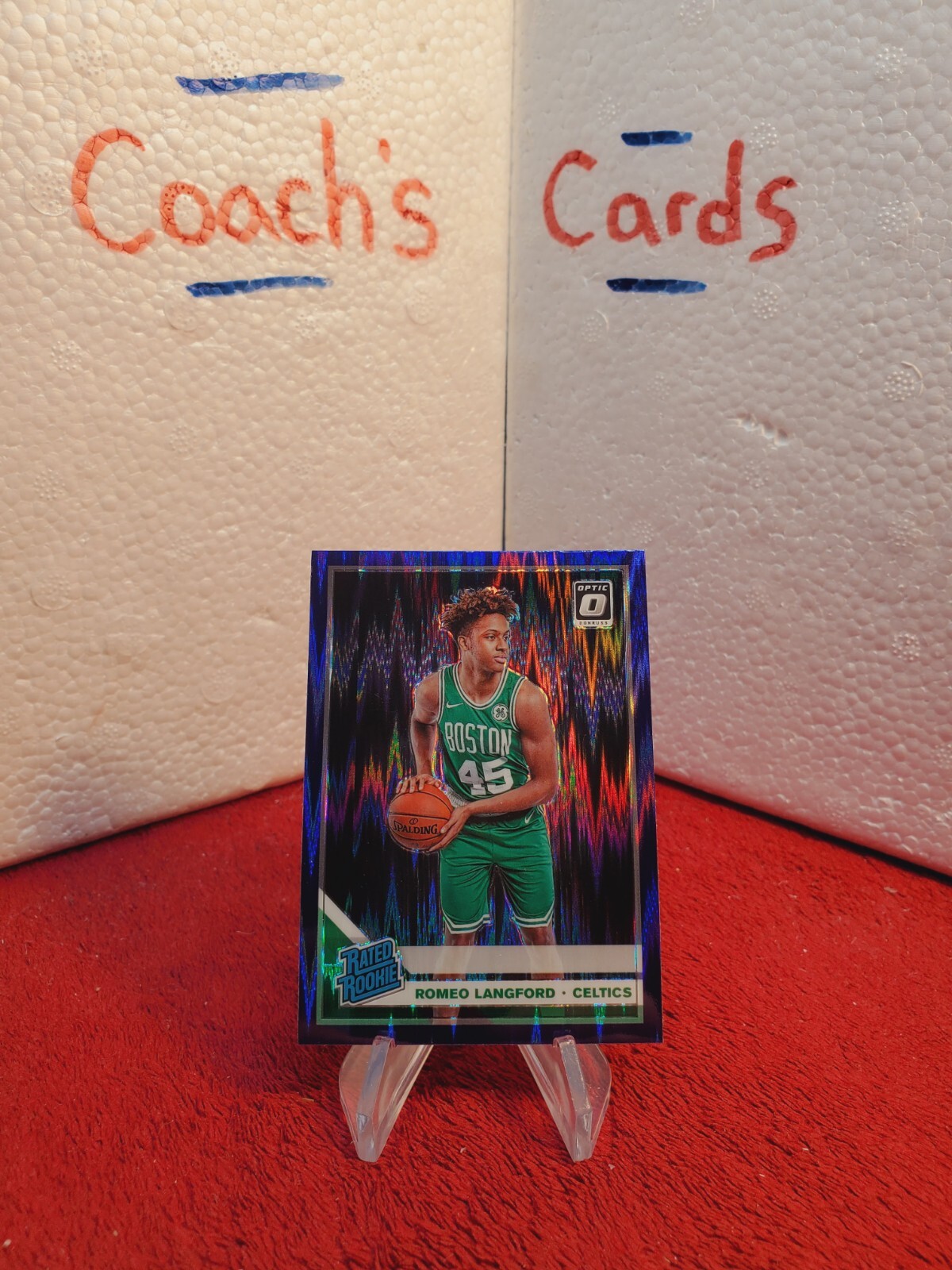 2019 Optic Romeo Langford Rated Rookie #182 Purple Shock Boston Celtics
