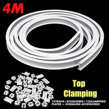 4M Flexible Cuttable Curtain Rail Bendable Track Top Clamping Ceiling Slide