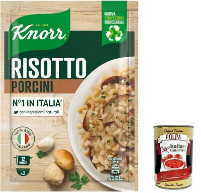 12x Knorr Risotto Funghi Porcini, Risotto mit Porcini -Pilze 175g+Polpa 400g