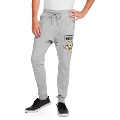 Mens Womens NEW Minions Bello! Joggers Gray Pajama Lounge Pants Size S-L