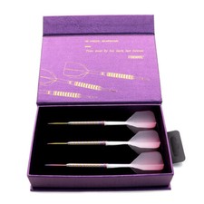 CUESOUL PINK GEM STONE Uniformity Titanium Coated-22g Steel Tip Tungsten Darts
