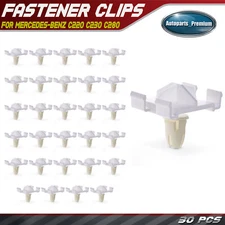 30Pcs 16mm Front Fender & Quarter Panel Moulding Clip Fastener for Mercedes-Benz