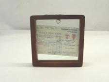 VINTAGE 1957 STANDARD OIL CO. FRAMED RECEIPT CHEVRON GAS 5 7/8"x6 1/4" PRE-OWNED