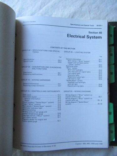 John Deere 840 940 1040 1140 Traktor Service Reparatur Technisches Handbuch TM-4353 - Bild 8 von 14