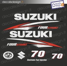 Adesivi motore marino fuoribordo suzuki 70 cv four stroke 2010 barca stickers