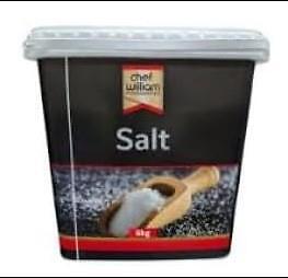 Chef William Table Salt 6kg Tub