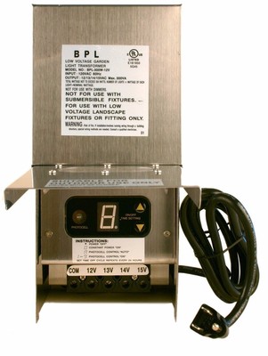 300 Watt Stainless Steel Low Voltage Landscape Transformer 12-15 Volt Multi-Tap