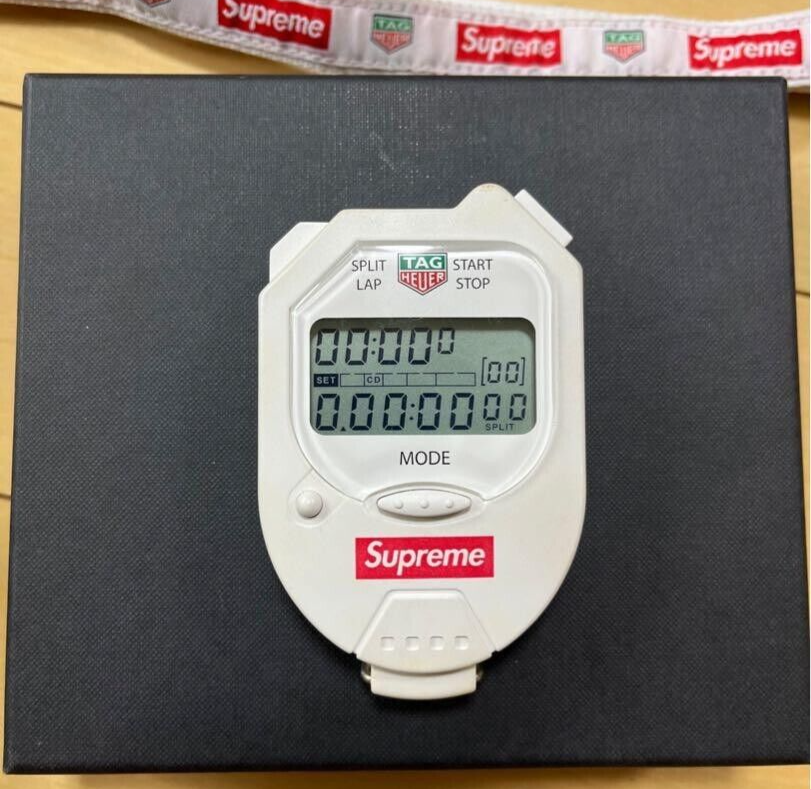 Supreme x Tag Heuer Limited Edition Red Black Stopwatch FJ Used