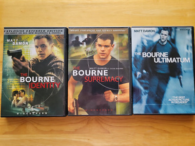 The Jason Bourne Trilogy DVDs (The Bourne Identity, Supremacy ...