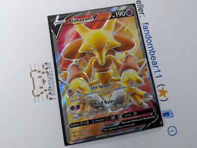Alakazam V FULL ART ULTRA RARE card 172/185 Vivid Voltage 2020