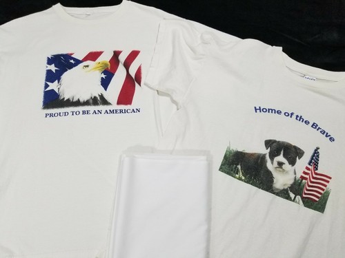 Proud To Be An American & Home Of The Brave SPCA Shirts men's size Large - Picture 12 of 12