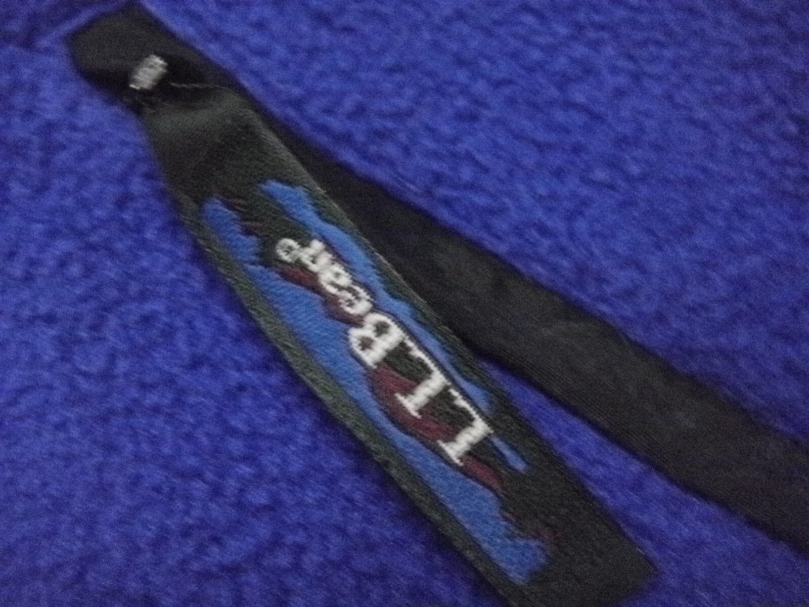 LL Bean Fleece Jacket Men Blue Black Full Zip Collared Long Sleeve