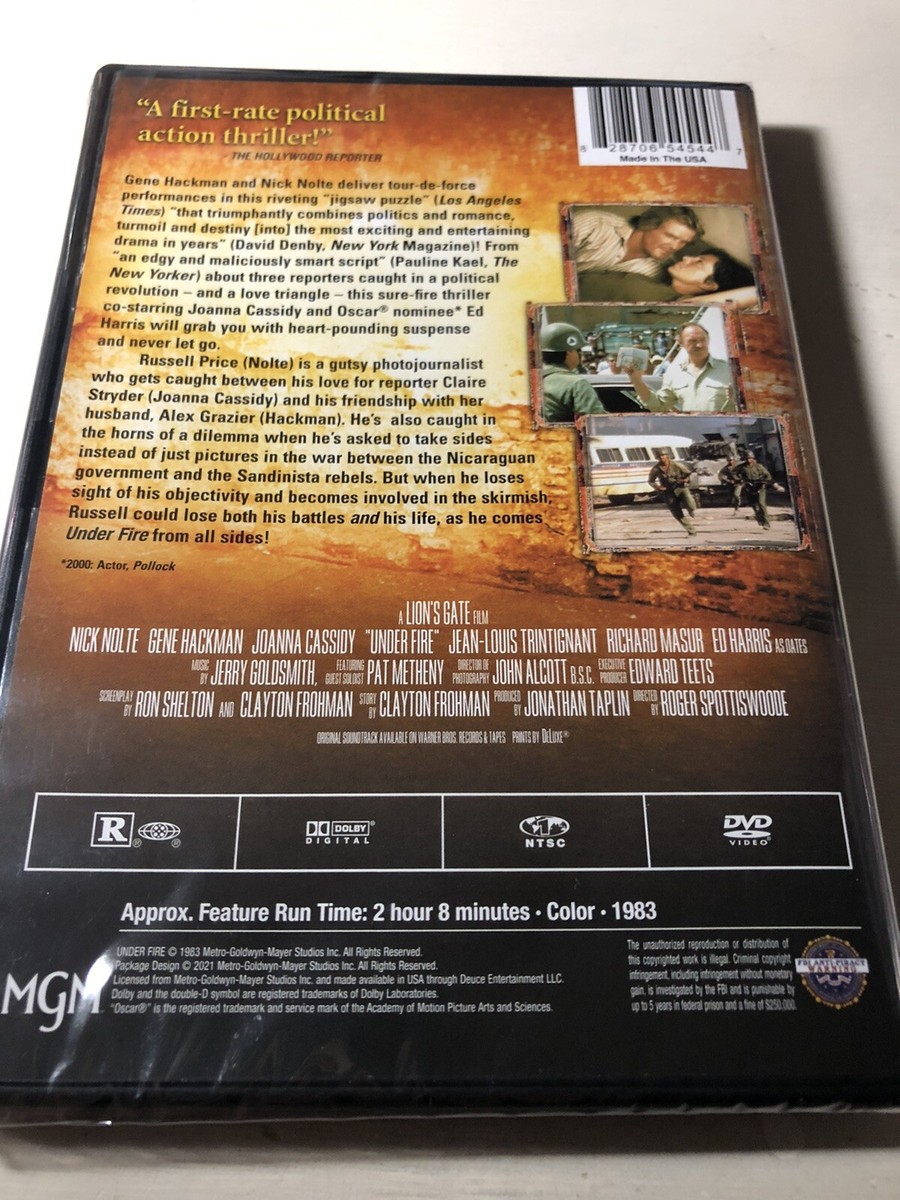 Under Fire (1983) DVD NEW War Drama Nick Nolte Gene Hackman Joanna