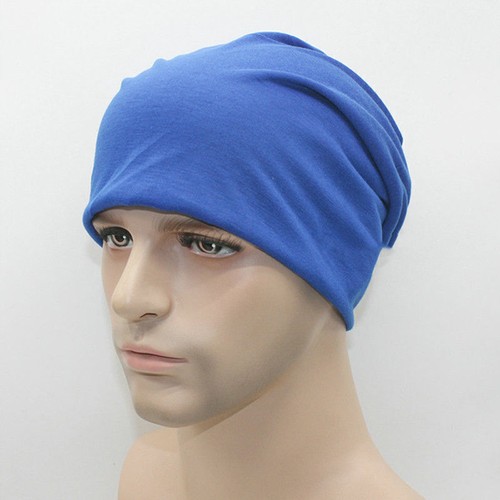 Women Men Jersey Cotton Beanie Thin Hat Slouchy Hip Hop Stretchy Cap Warm Caps - Picture 5 of 15