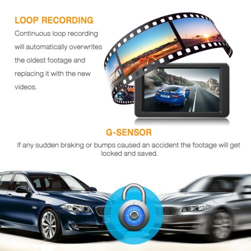 TOGUARD 3" IPS Ultra HD 2160P 4K Cámara de tablero frontal Coche DVR Grabadora de video Sensor G - Imagen 3 de 9