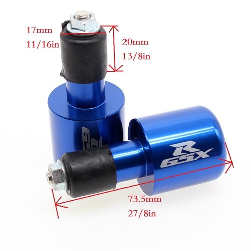 FXCNC Handlebar Bar Ends Plug For Suzuki GSXR600 GSXR750 GSXR1000 2001-2015 2016 - Afbeelding 11 van 16