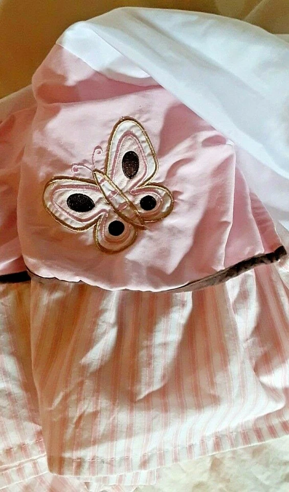 Geenny Niñas Rosa Bebé Guardería Cuna Falda Flores Mariposa Rayas Blanco Foto 3 de 3