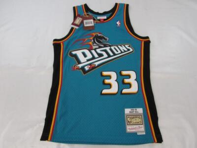 1998-99 Grant Hill #33 Detroit Pistons Mens Mitchell & Ness