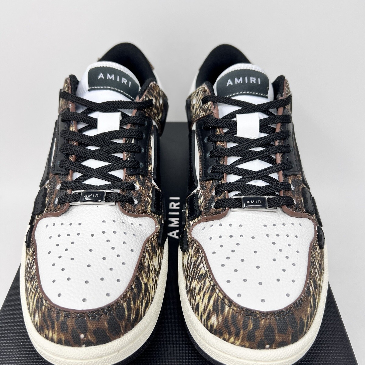 アミリ Leopard Skel トップス ロー B/ホワイト スニーカー Amiri Skel Top Low Top Women's Sneakers Size 11 US / 41