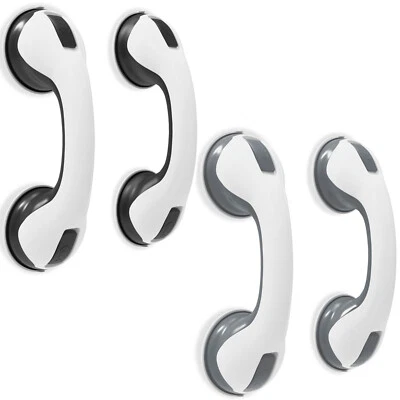ZENO 2 x SAFETY SUPPORT HAND RAIL HANDLE BAR GRIP GRAB SUCTION BATH BATHROOM SHOWER