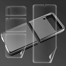3in1 Soft Hydrogel Film for Samsung Galaxy Z Flip 4 F721U w/ Hard Cover Case USA