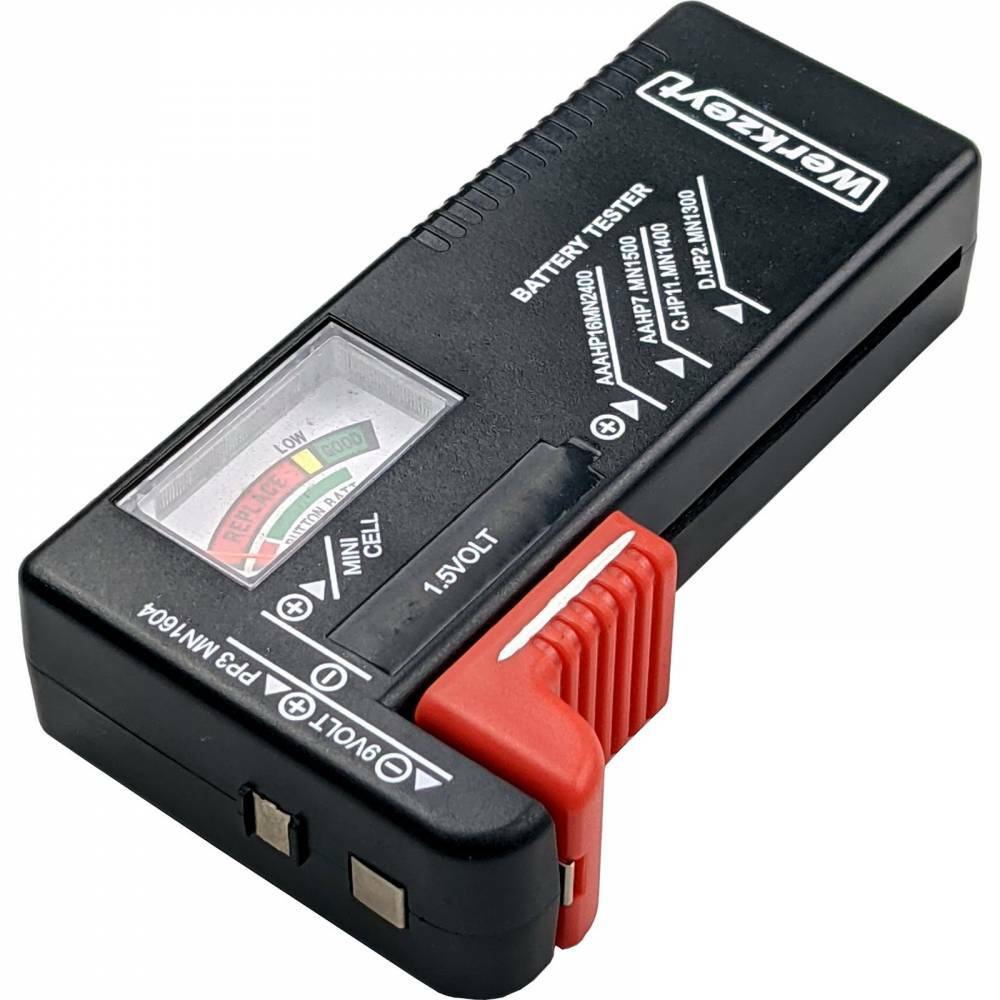 Portable Battery Tester for Small Batteries AA, AAA, C, D, & 9V [ACC
