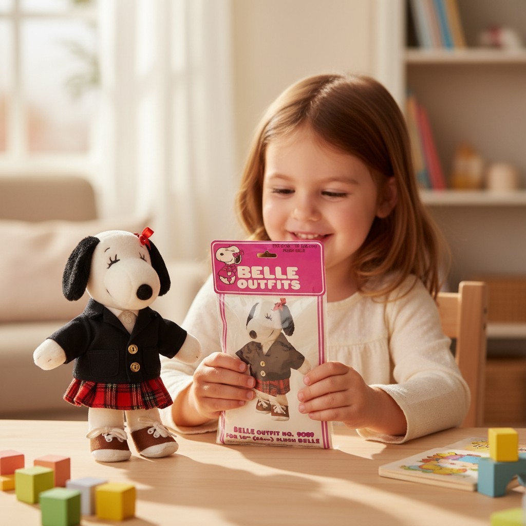 BELLE ベル スヌーピー 妹 フィギュア Vintage 1958 Belle Snoopy's Sister School Girl Outfit #9089 For 10