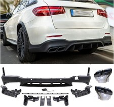 ? SPORT DIFFUSOR + AUSPUFFBLENDEN SCHWARZ FÜR MERCEDES GLC X253 63 AMG OPTIK NEU ? SPORT DIFFUSOR + AUSPUFFBLENDEN SCHWARZ FÜR MERCEDES GLC X253 63 AMG OPTIK NEU