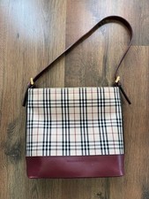 Borsa a tracolla Burberry Vintage Nova Check tela pelle marrone tracolla...