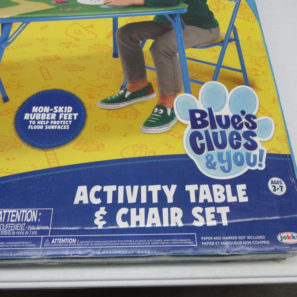 Blue’s Clues 3-Piece Kids Activity Folding Children Table & Chair Set Brand New - Image 3 of 4