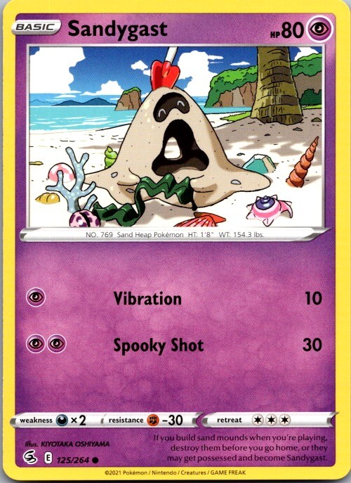 Sandygast 125/264 Common Fusion Strike Pokemon Near Mint