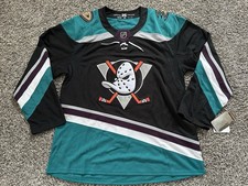 Authentic Anaheim Ducks Adidas 25th Anniversary Alternate Blank Jersey NWT Sz 60