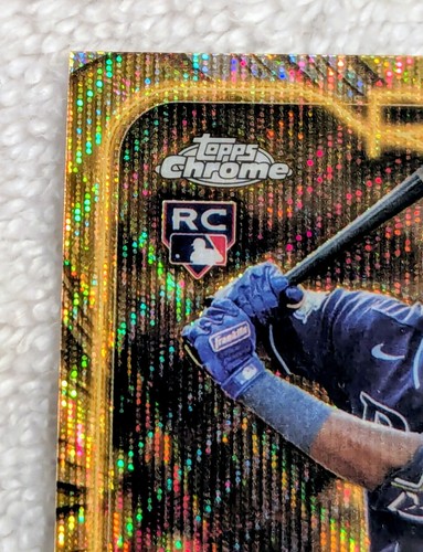 2024 🔥Junior Caminero🔥🪙Gold Wave Ref🪙Topps Chrome Gilded🔥 66/75🔥 - Picture 5 of 7
