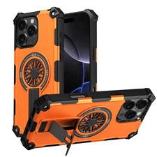 For iPhone 16e 16 Pro Max 15 14 13 Magnetic Duo Layer Case with Stand Shockproof