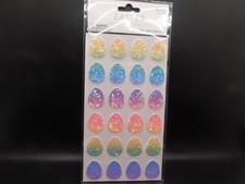 Easter paper crafts Ombre Glitter egg stickers 24pc