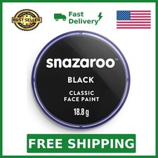 Snazaroo Classic Face and Body Paint, 18.8g Pot, Black Non-Toxic Hypoallerg...