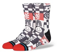 Stance Kids Off White Crew Polyester Wade Collection Icon Casual Socks L 3-5.5