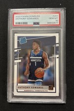 2020 PANINI DONRUSS BASKETBALL ANTHONY EDWARDS RATED ROOKIE PSA 10 GEM MT #201