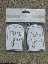 Gold Foil Thank You Tags - 25 pieces