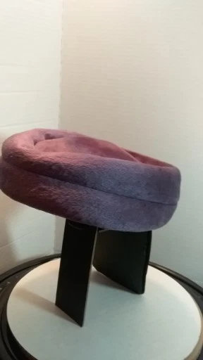Vintage Velvet Hat Fur Body Made In Italy Pelle D’Angelo Interior Charm I Magnin - Image 4 of 4