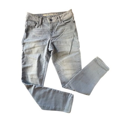 Old Navy RockStar Mid-Rise Skinny Jeans 2 Light Wash Blue Denim Womens 2 Regular
